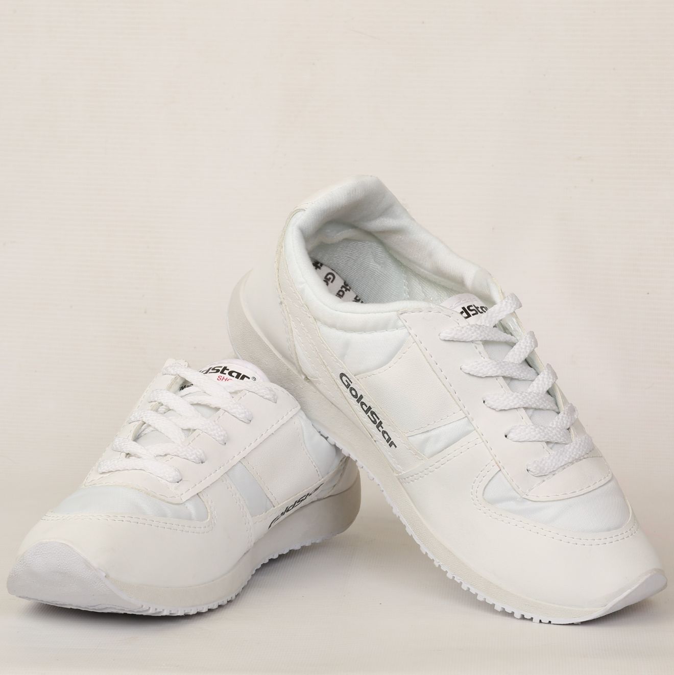 Gold star shoes store white color