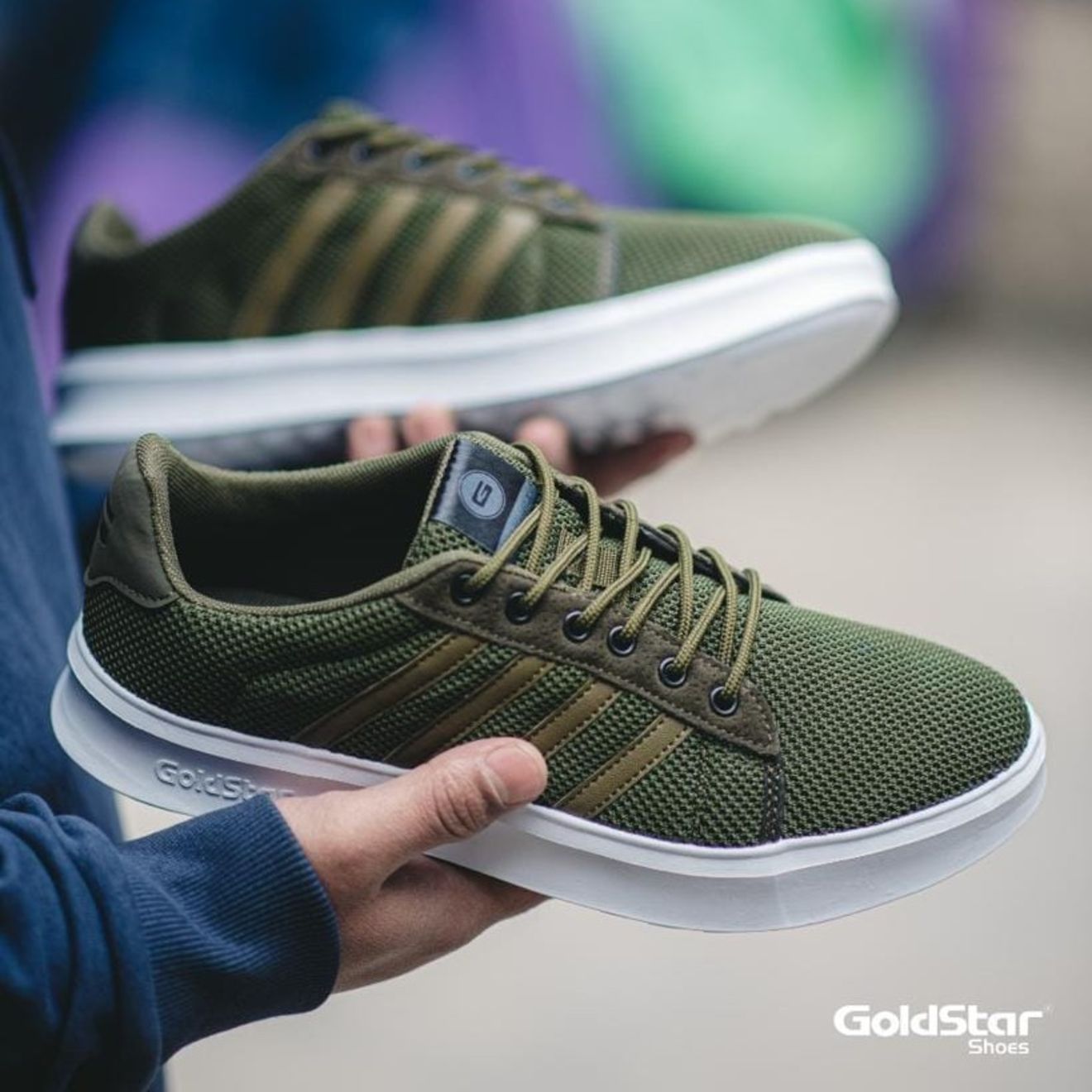 Gold star 2025 shoes green